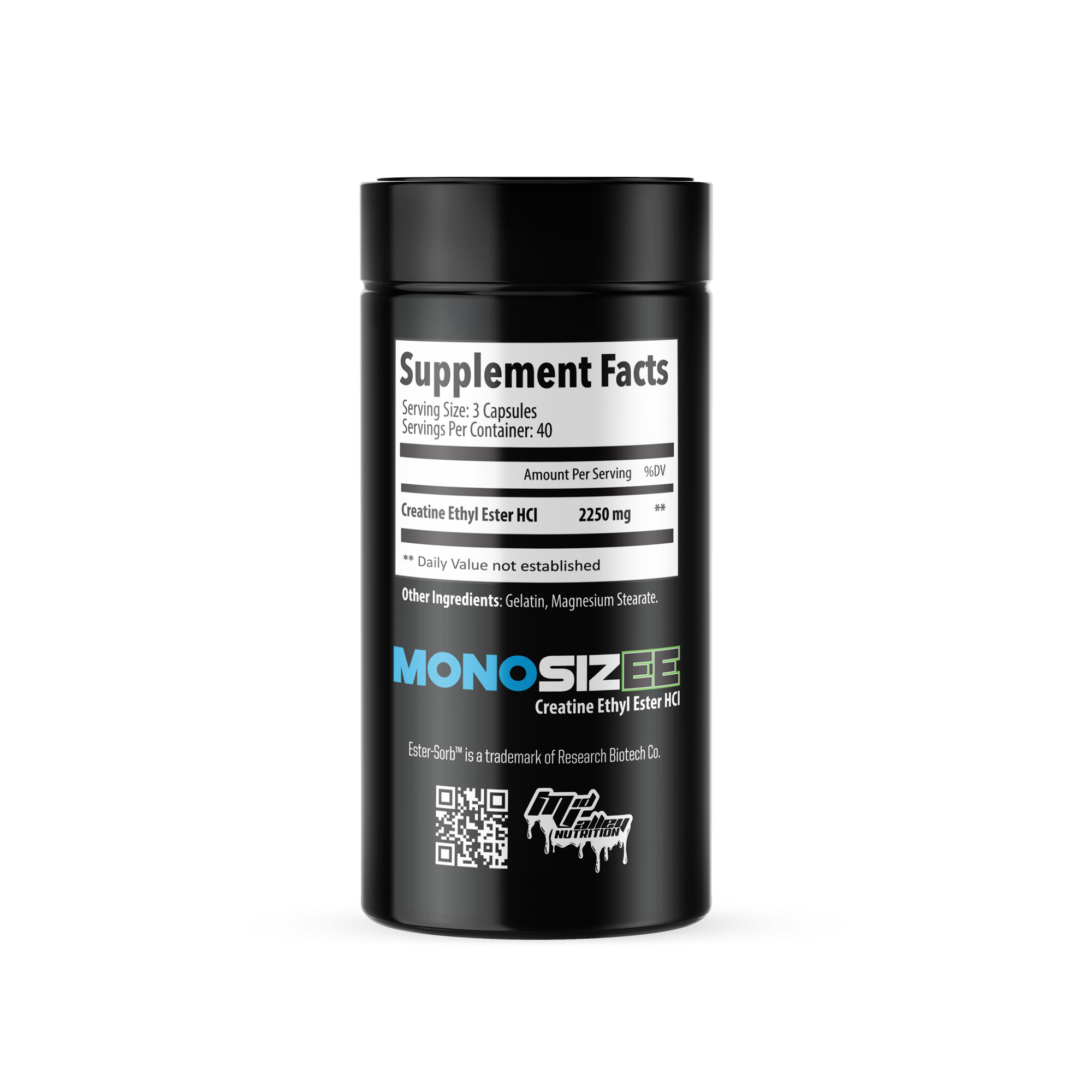 HUSTLE Monosize Ethyl-Ester Creatine Capsules