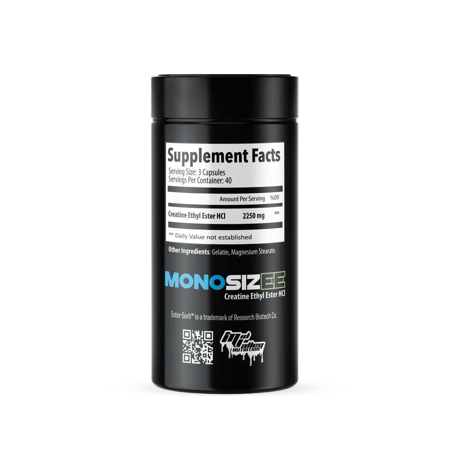 Monosize Ethyl-Ester Creatine Capsules