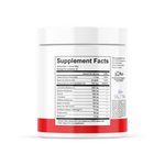Supplement container with a label displaying 'Supplement Facts' on a white background